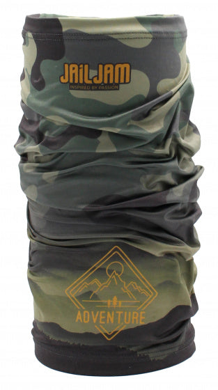 Jail jam Nekwarmer Tube polyester elastaan legergroen maat one-size