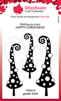 Woodware • clear stamp curly christmas