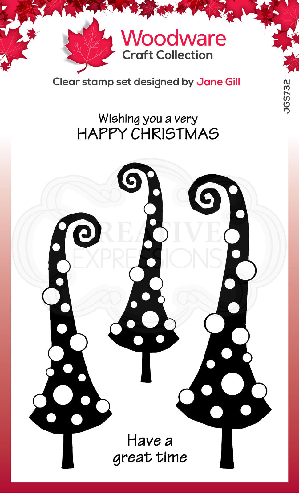 Woodware • clear stamp curly christmas
