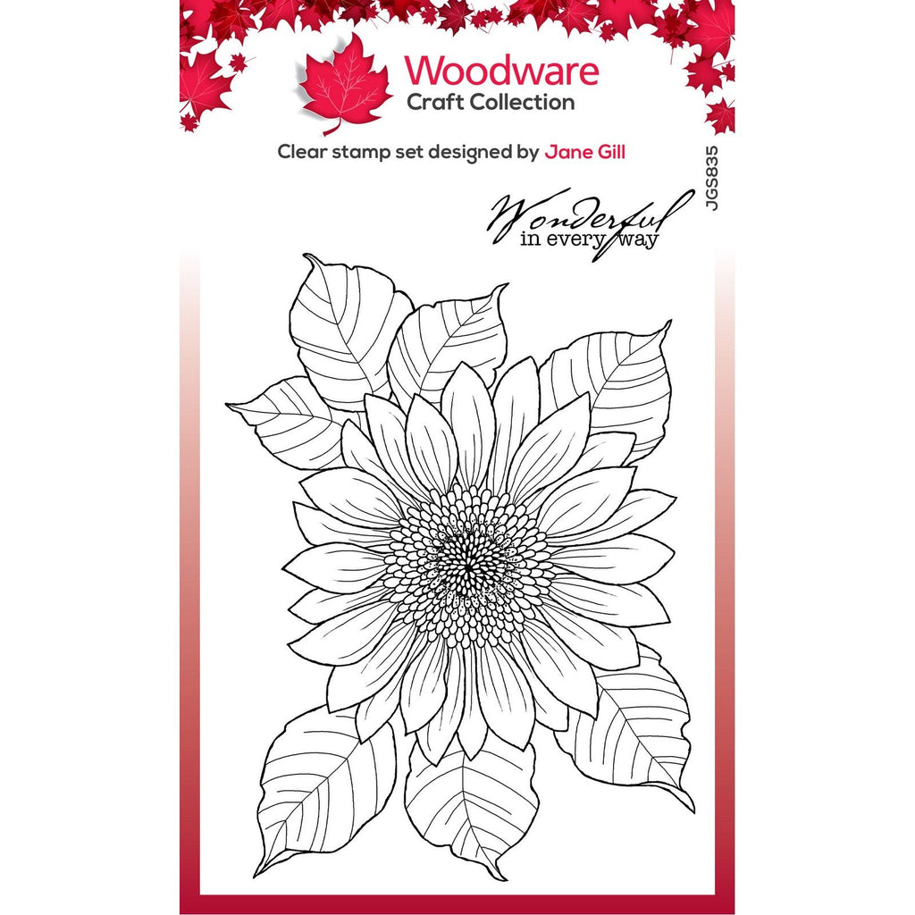 Woodware • clear singles stamp sunflower rays