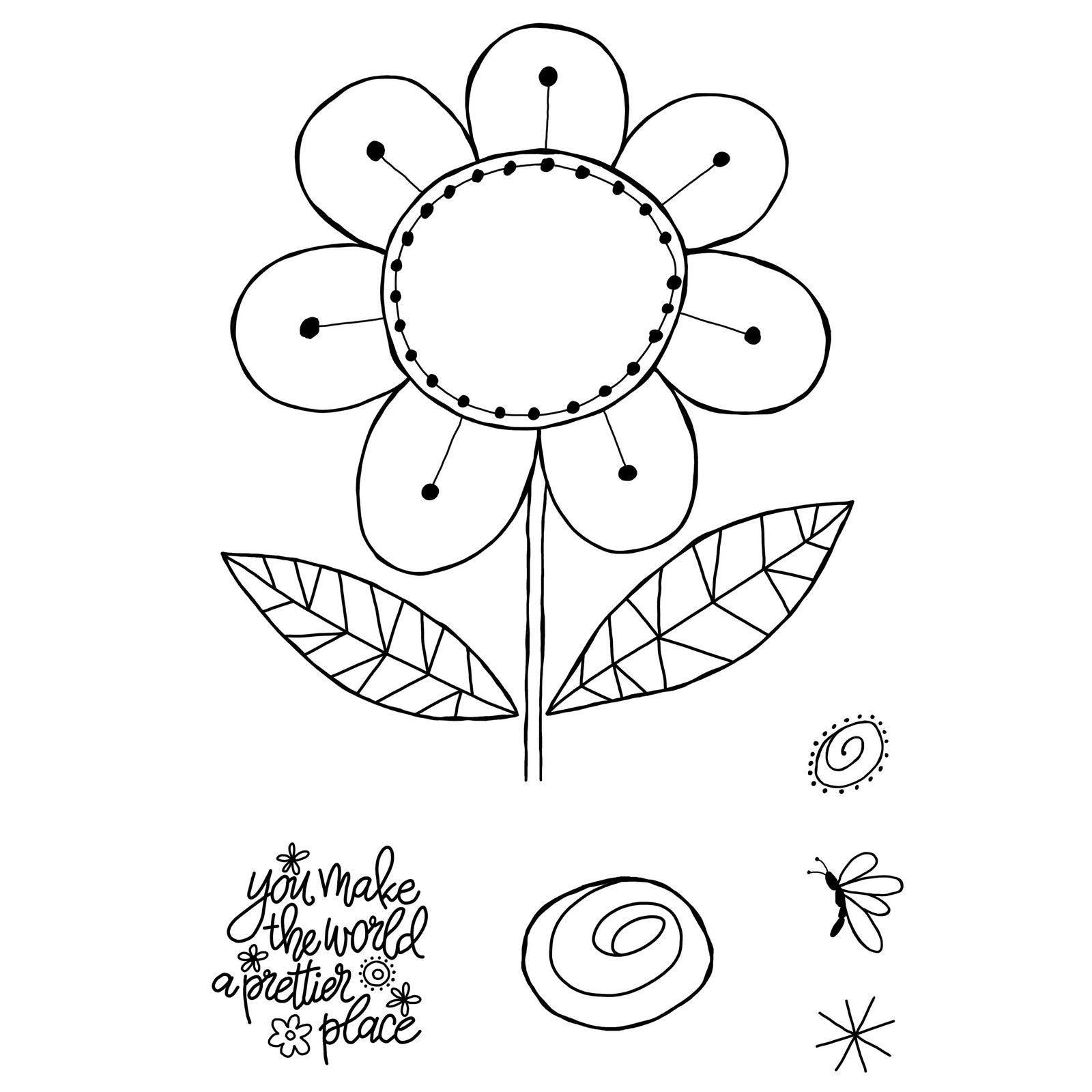 Woodware • clear singles stempel set petal doodles pretty place