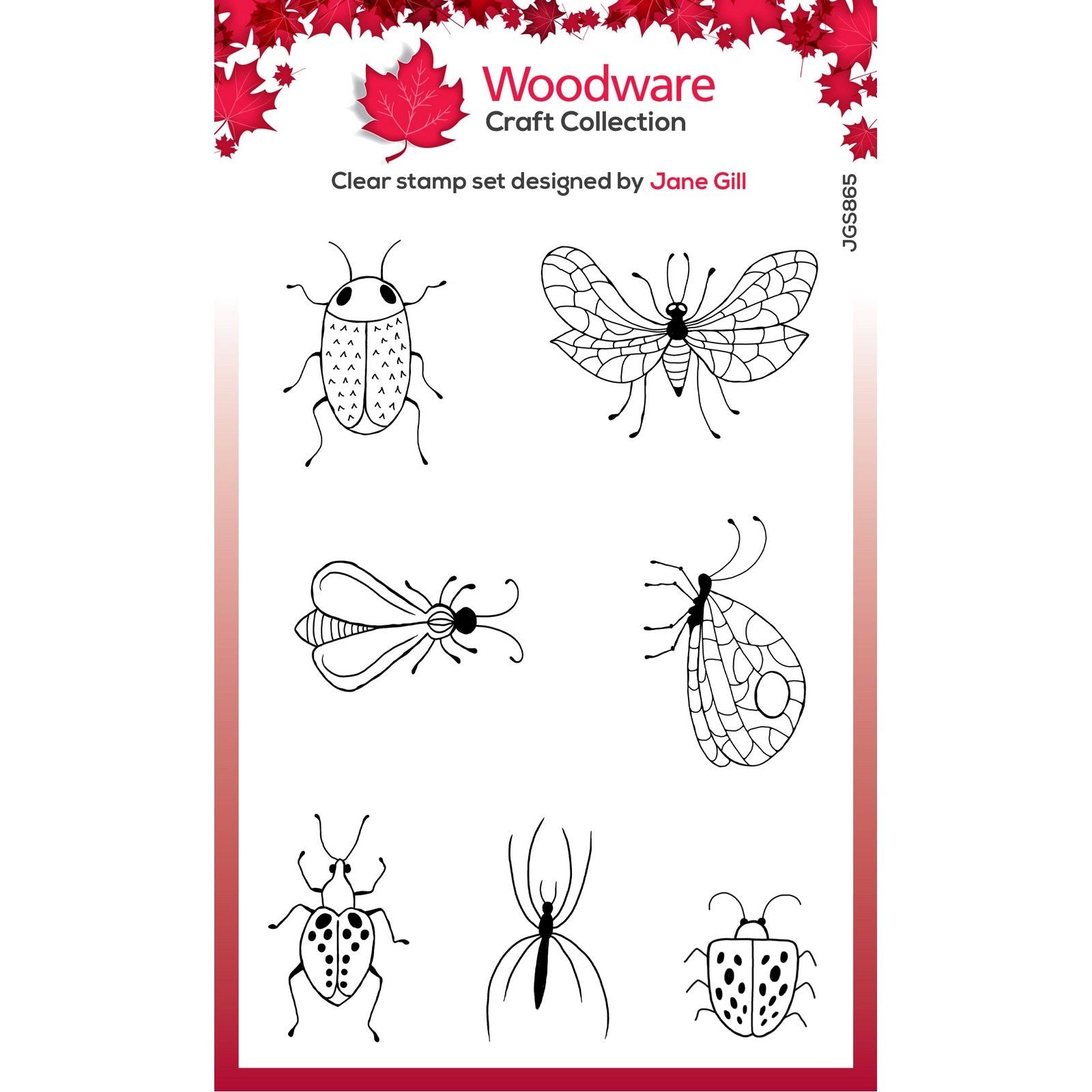 Woodware • clear singles stempel set bug doodles
