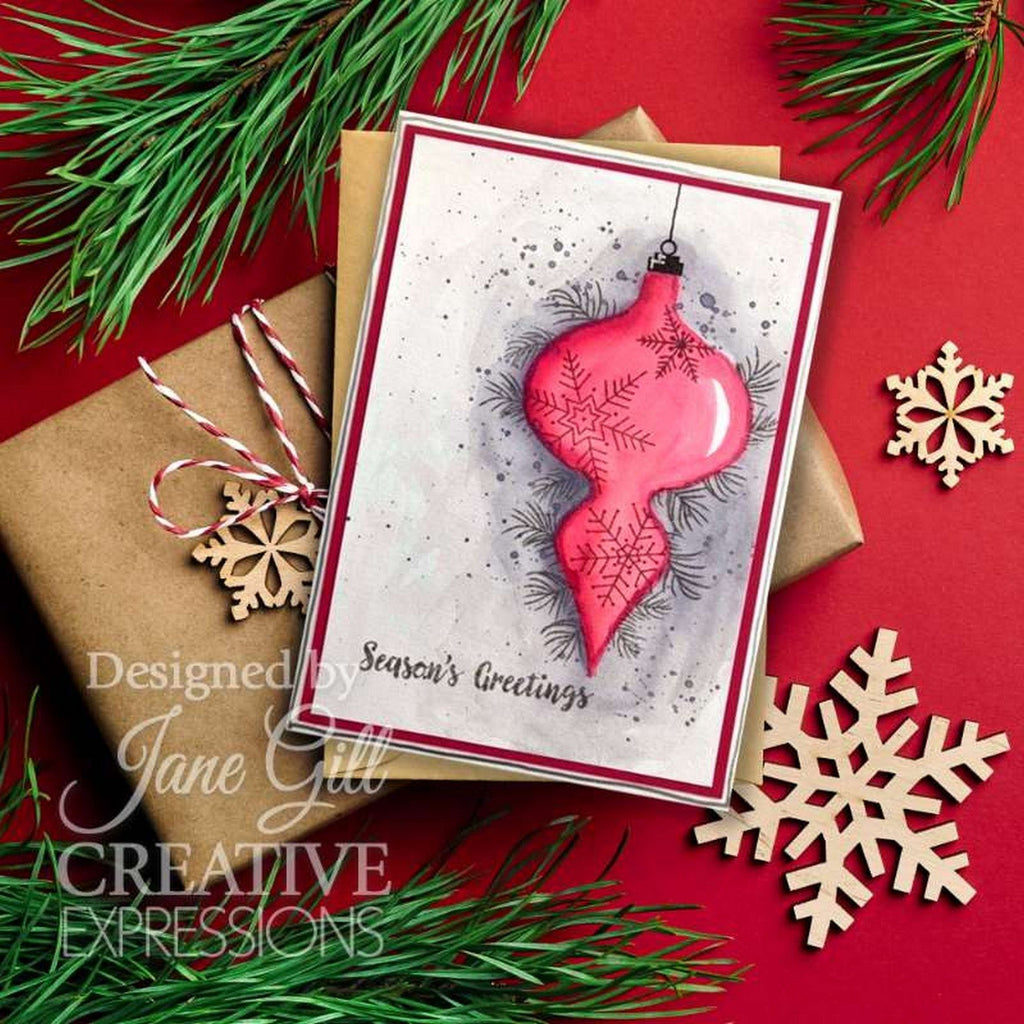 Woodware • paintable baubles clear singles stamps snowflakes