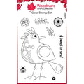 Woodware • clear singles bubble birds lola 4 in x 6 in stamp set