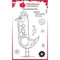Woodware • clear singles bubble birds lina 4 in x 6 in stamp set