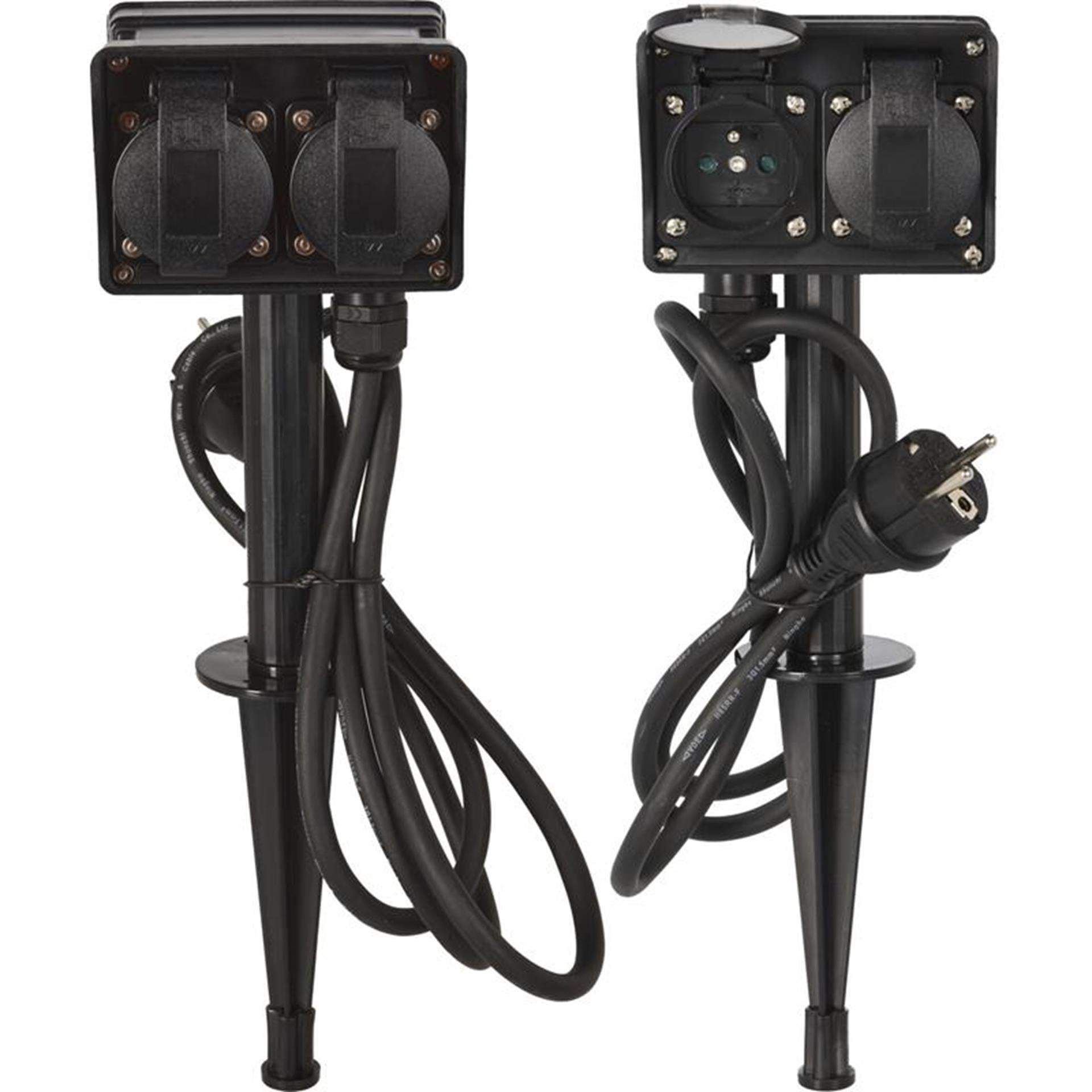 Pro garden tuinstekkerdoos outdoor 2+2