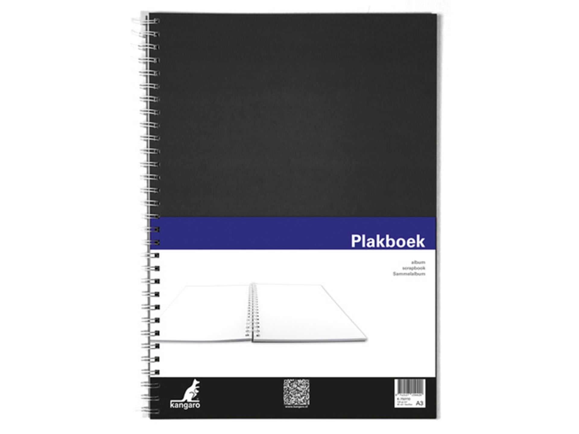 Kangaro plakboek - a3 - 120 grams - 80 pagina's - zwarte omslag - k-750110