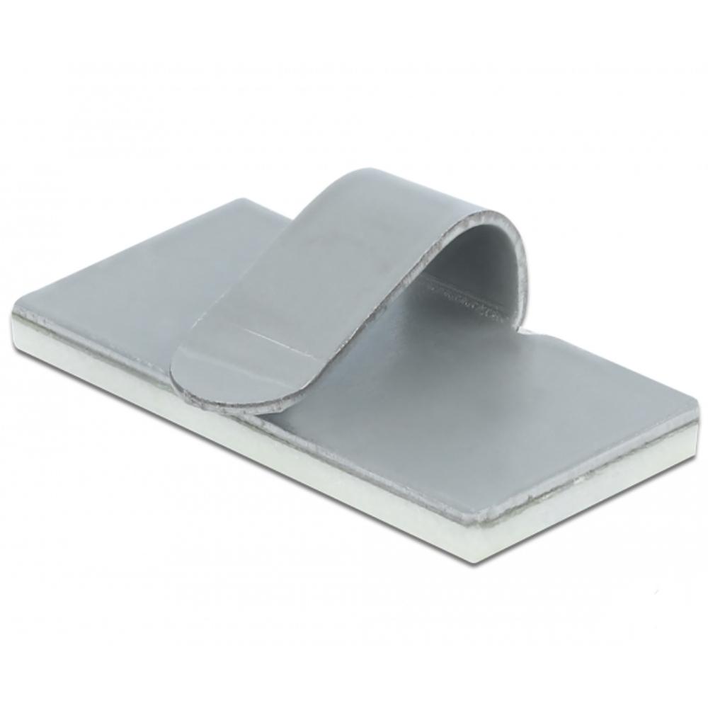 Delock kabelklem zelfklevend rvs 10 stuks