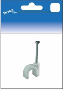 Enzo kabelclips wit rond 8mm 25 stuks - 6613501