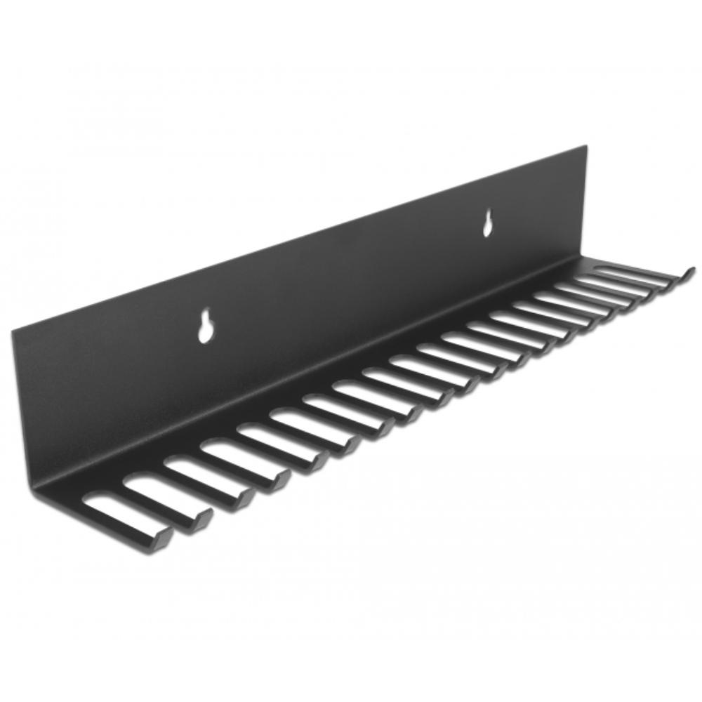 Delock kabelhouder 318 x 65 mm voor wandmontage zwart