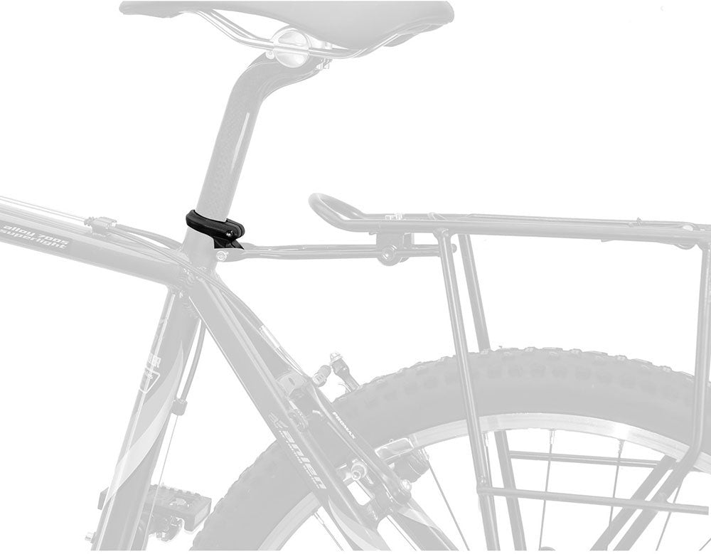 Katana seat clamp with luggage carrier fixation