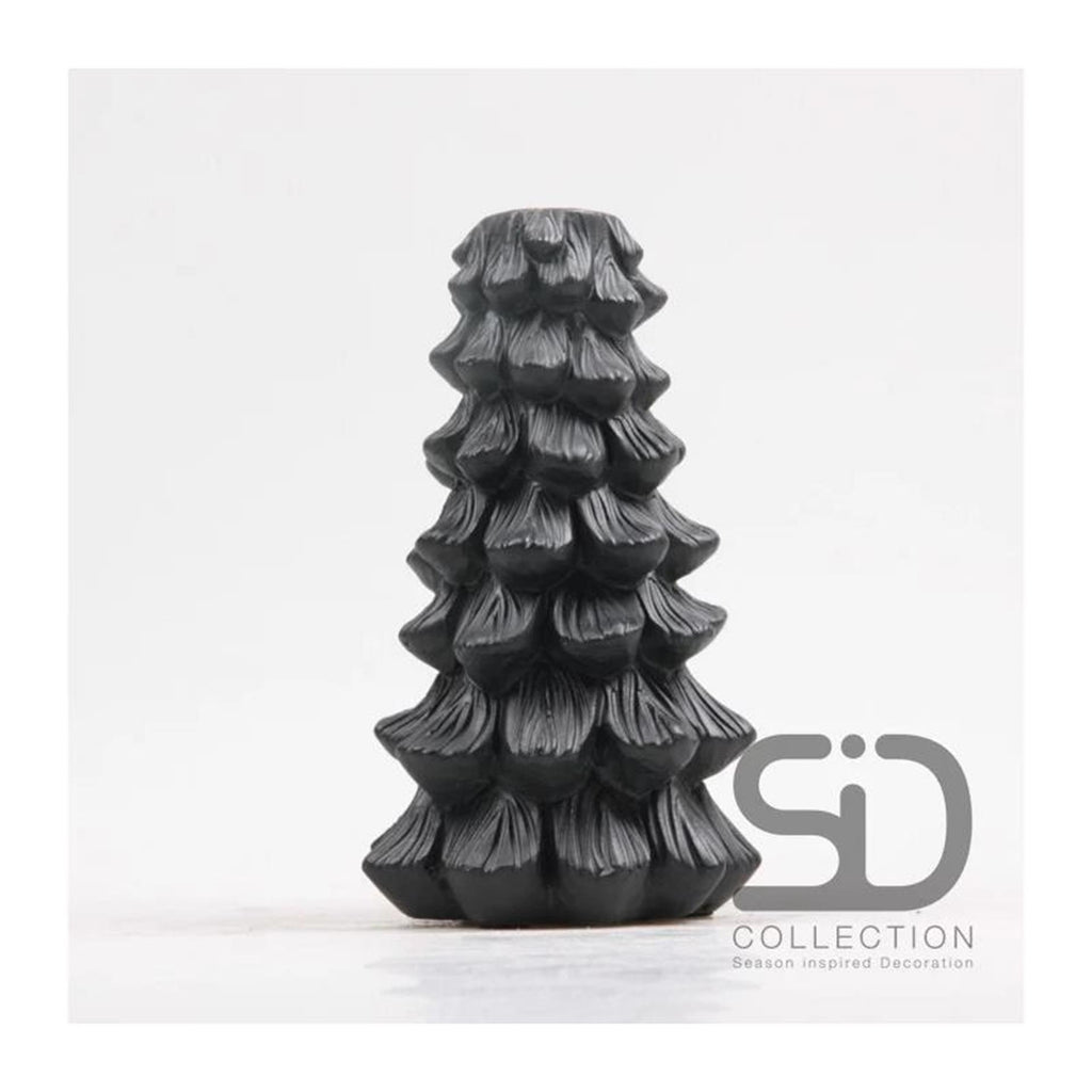 Season inspired decoration kandelaar kerstboom 11x11x19 zwart