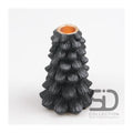 Season inspired decoration kandelaar kerstboom 10x10x15 zwart