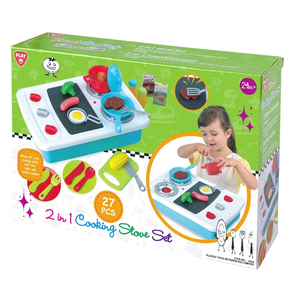 Playgo – 2-in-1-Küchenofen-Set, 27-teilig
