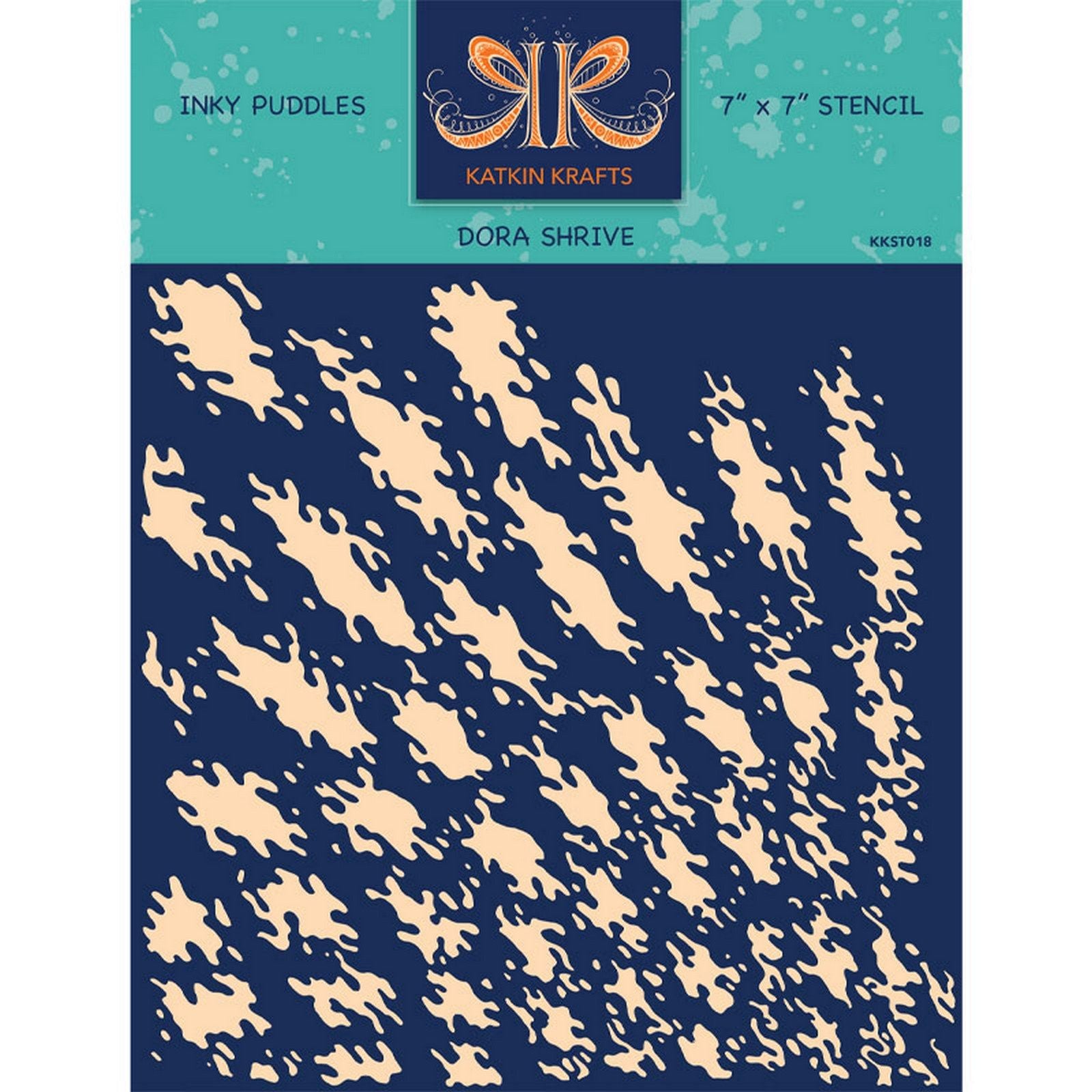 Katkin krafts • stencil inky puddles