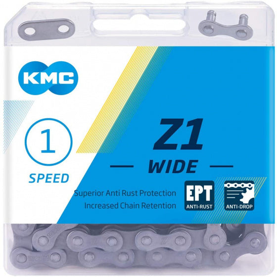 KMC Z 1 EPT 128 - 1 2x1 8 - 8.6mm - 128 schakels - Donker Zilver