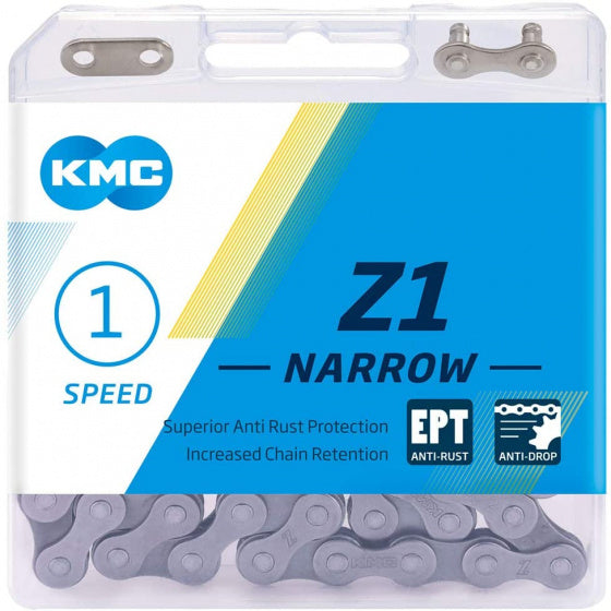 KMC Chain Singlespeed Z1 Narrow EPT 112 Glieder - Dunkelsilber