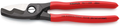 Knipex kabelschaar met dubbele snijkanten | kunststof bekleed | gebruineerd | lengte 200 mm | zelfbedieningskaart blister - 95 11 200 sb