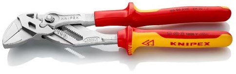 Knipex sleuteltang | lengte 250 mm spanwijdte 46 mm | verchroomd meercomponenten mantels | vde | 1 stuk - 86 06 250 - 86 06 250