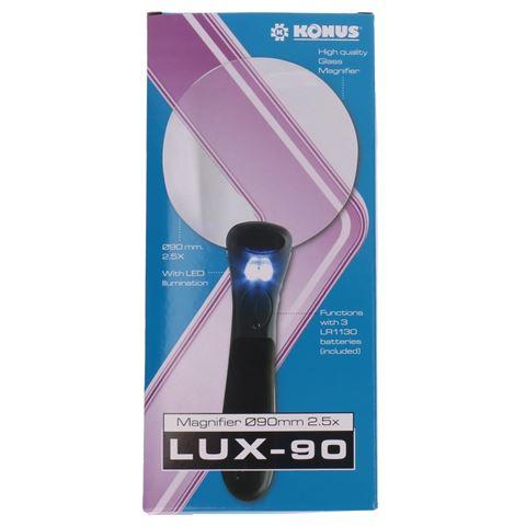 Konus Handlupe Lux-90 2,5x mit LED