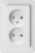 Enzo kopp hk02 wit inbouw stopcontact dubbel