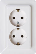 Enzo kopp hk02 wit inbouw stopcontact ra dubbel