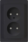 Enzo kopp hk05 mat zwart inbouw stopcontact dubbel - 4621715