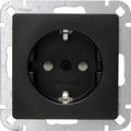 Enzo kopp hk05 mat zwart inbouw stopcontact ra + kinderbeveiliging - 4621700