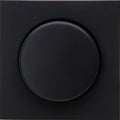 Enzo kopp hk07 pure mat zwart afdekplaat + knop dimmer - 4624530