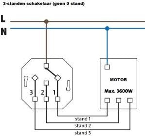 Enzo kopp inbouw schakelaar 3-standen - 4620080