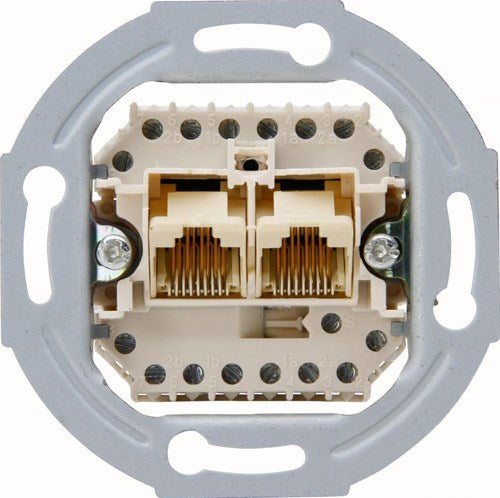 Enzo kopp inbouw unit utp cat5 rj45 2-voudig - 4620311