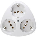 Enzo kopp stopcontact ra inbouw 3-voudig artic wit - 4677041