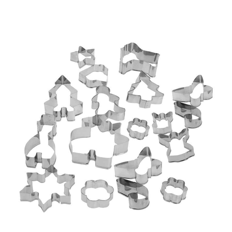 Form-Formen-Set Weihnachten aus Edelstahl, 15-tlg.