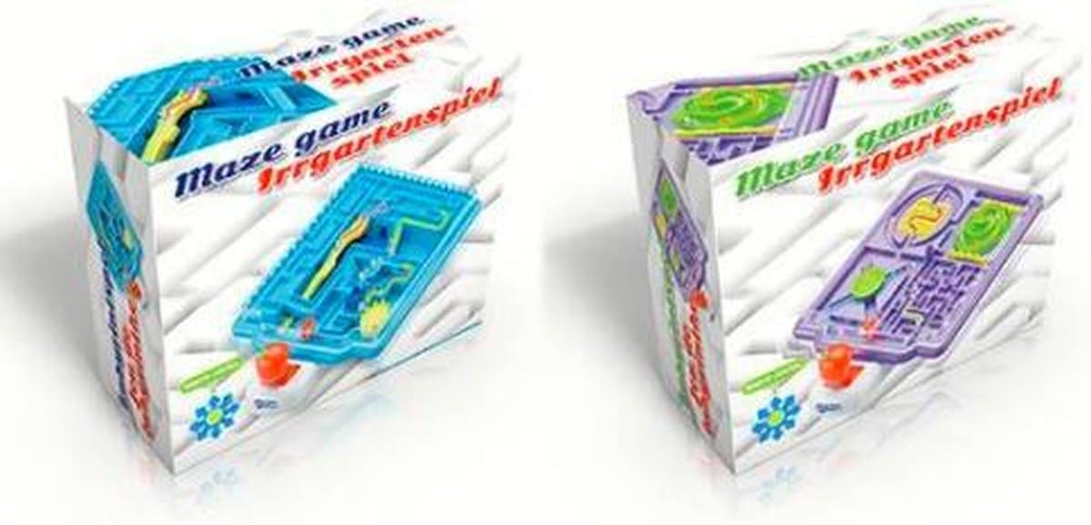 Bongers Toys Labyrinthspiel mit Joystick zum Rollen der Kugel ins Loch, 2 verschiedene