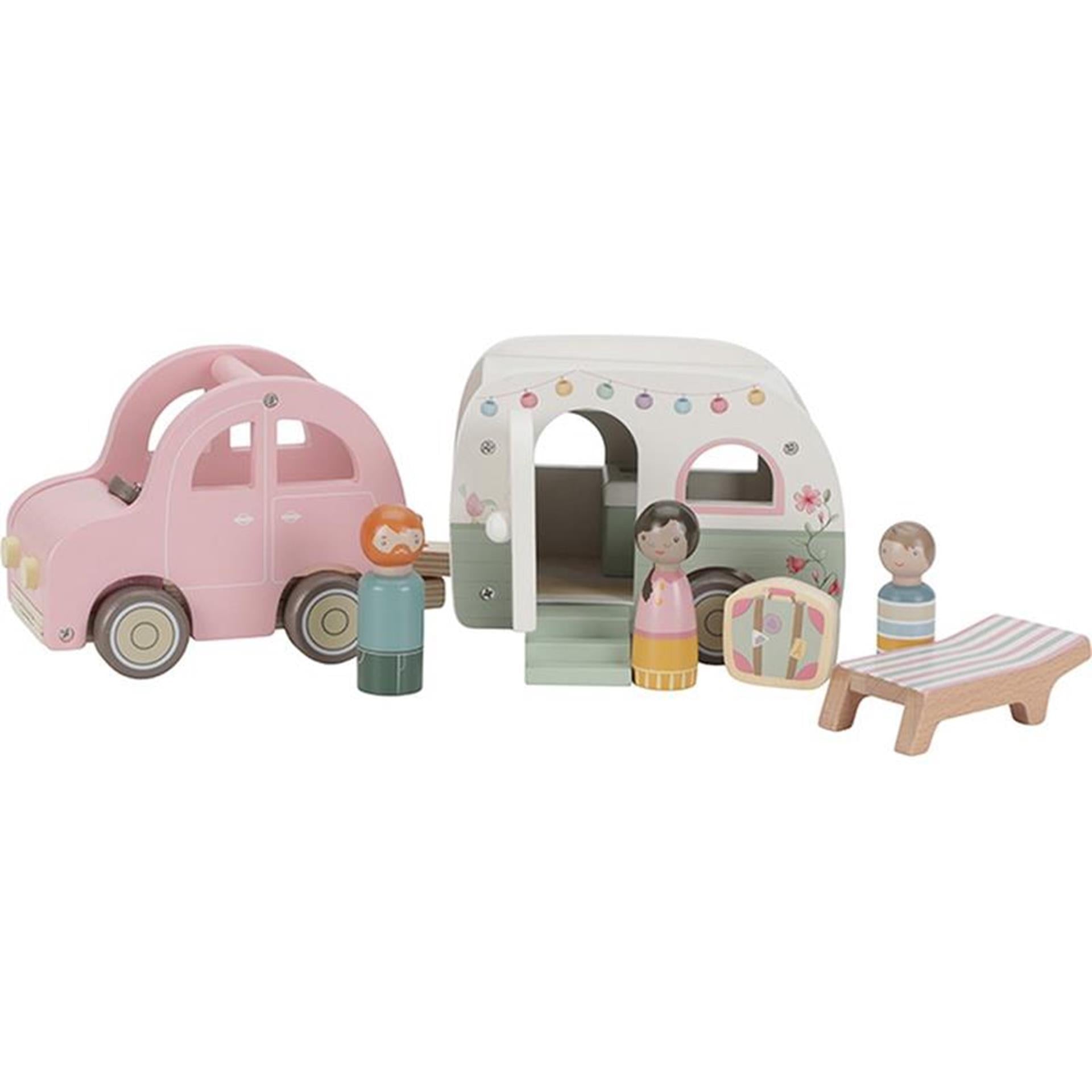 Little dutch speelgoed auto met caravan