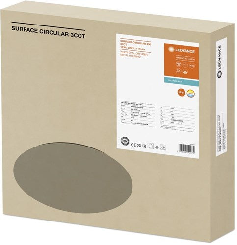 Enzo ledvance led plafonniere 350mm 18w cct ip44 + sensor - 5017826
