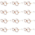 Spectrum 12 stuks leesbril havana goud assorti klassiek rond