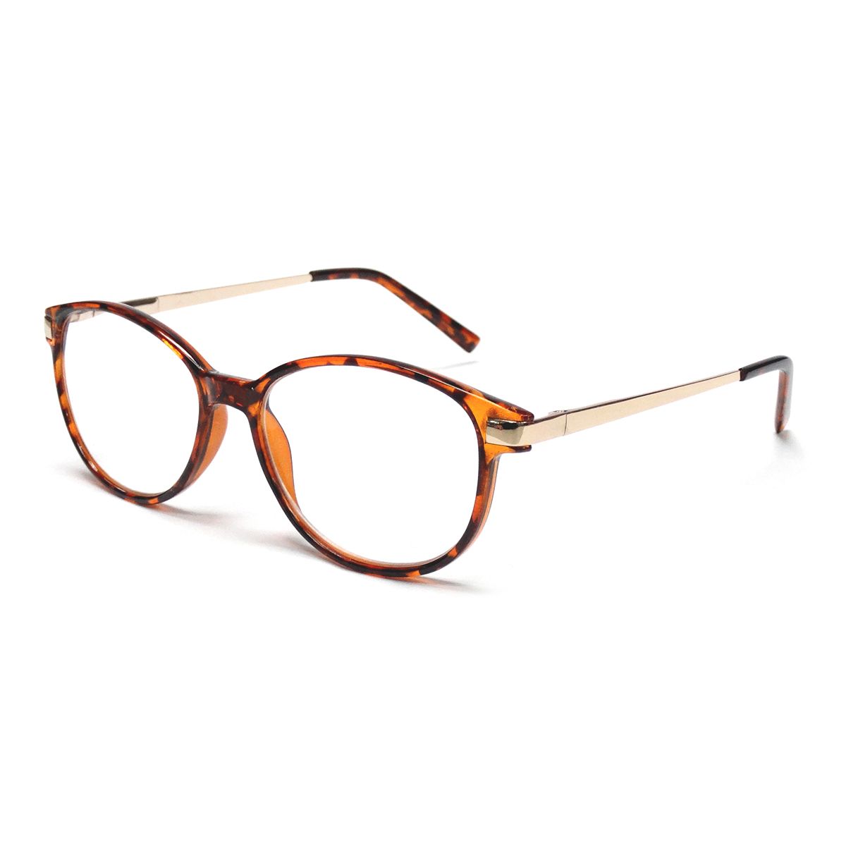 Spectrum leesbril havanna goud 1.50 klassiek rond