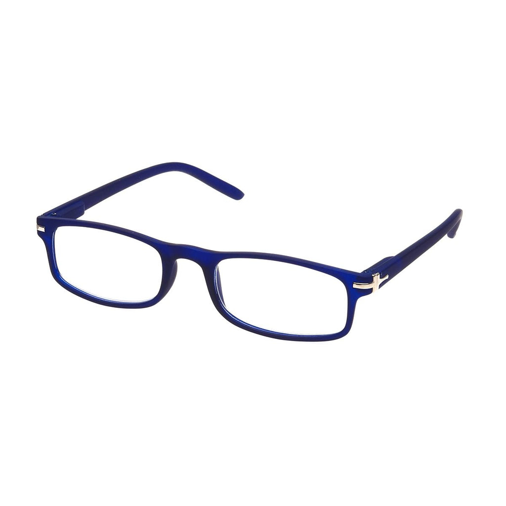 Spectrum leesbril mat blauw rechthoekig 2.00