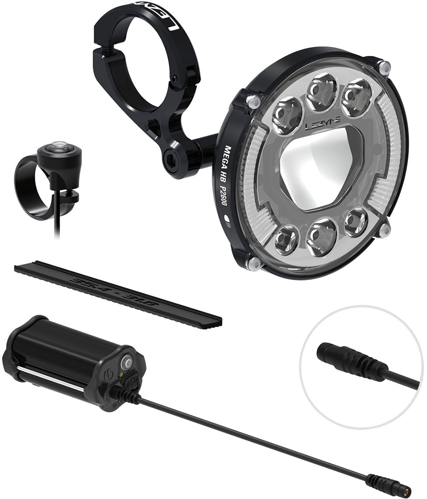 Lezyne mega hb stvzo p2600 loaded kit lighting set