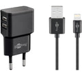 Usb a oplader + lightning kabel