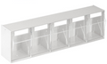 Lockweiler opbergbakstelling | h164xb600xd134mm | 5 x c | kunststof wit | 1 stuk - 1500513 - 1500513