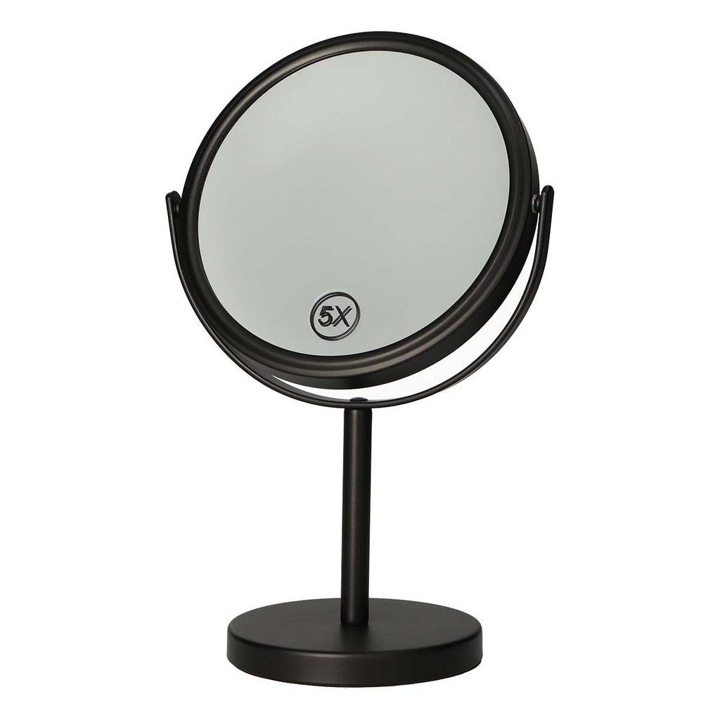 Lsp spiegels spiegel op voet mat zwart 30,5cm 5x vergrotend