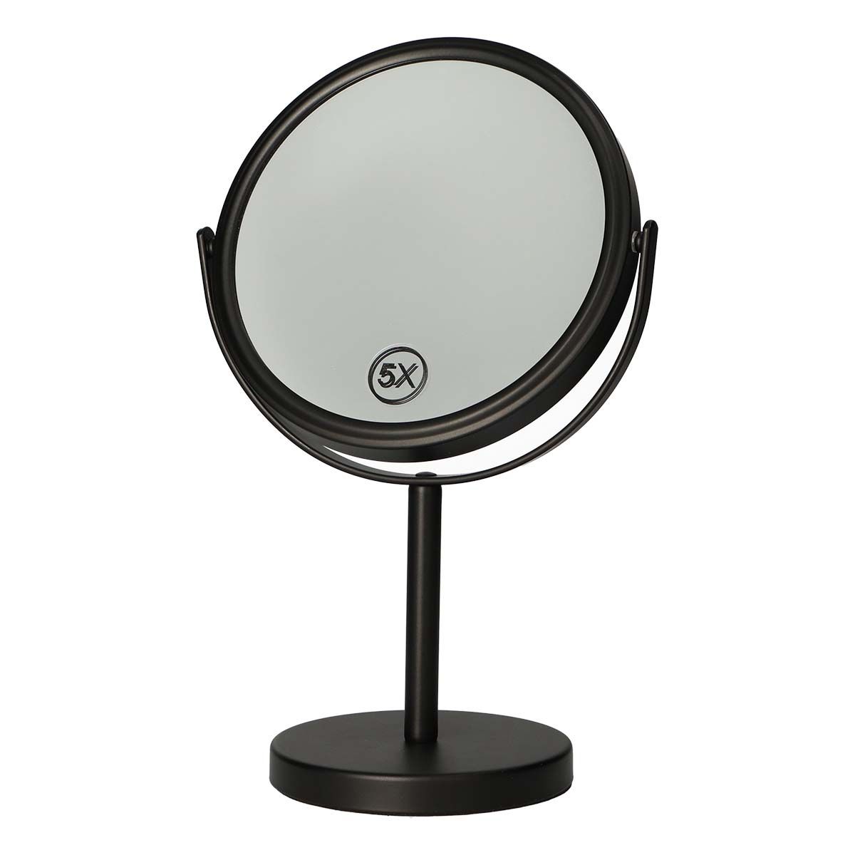 Lsp spiegels spiegel op voet mat zwart 30,5cm 5x vergrotend