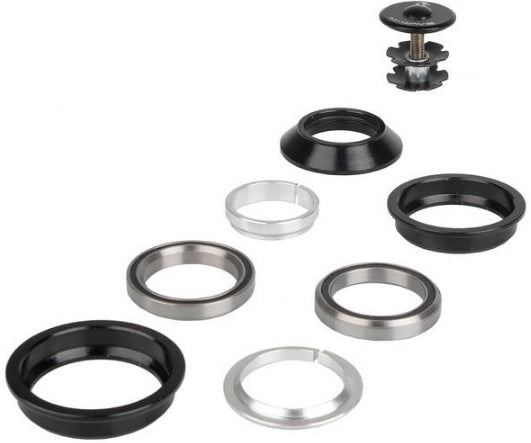 Steuersatz ZS44/44 C 8-teilig schwarz/silber