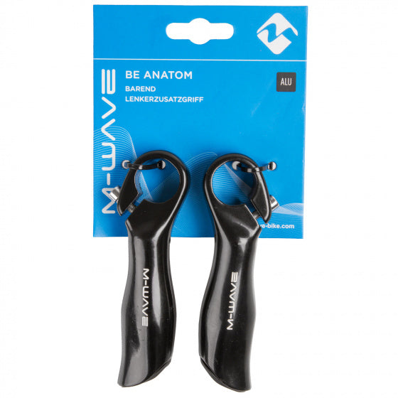 M-Wave Lenkerendkappen 12 cm Aluminium schwarz 2 Stück