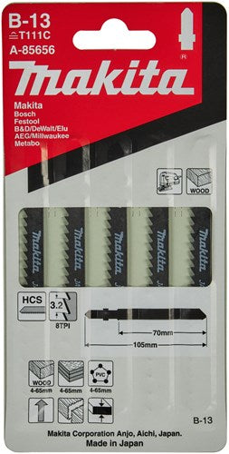 Makita accessoires decoupeerzaagblad b13 - t111c | 5 stuks - a-85656