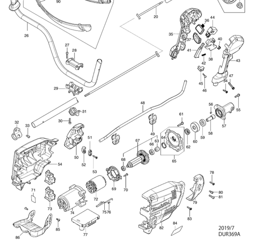 Makita accessoires 144312-2 beschermring compleet em403mp | t.b.v dur369az - 144312-2