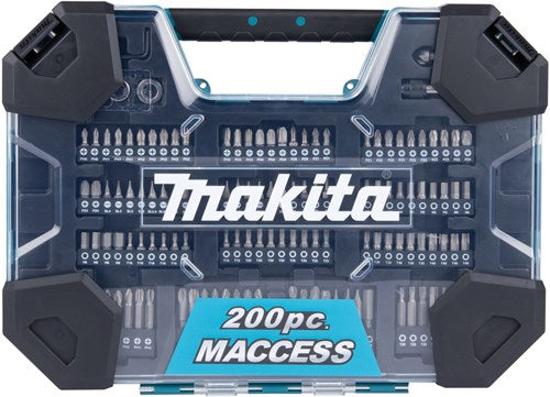 Makita e-22610 boor- en schroefbitset 200-delig in koffer
