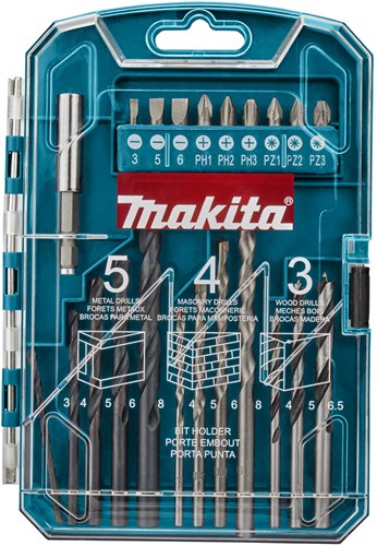 Makita accessoires makita boren schroefbit set 22-delig - p-44002